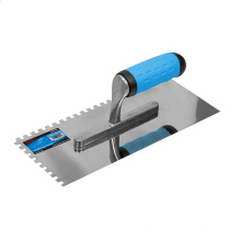 FIXTEC Finishes Common Polished Carbon Steel Notched Trowel Plastering Trowel Tools With Soft Grip